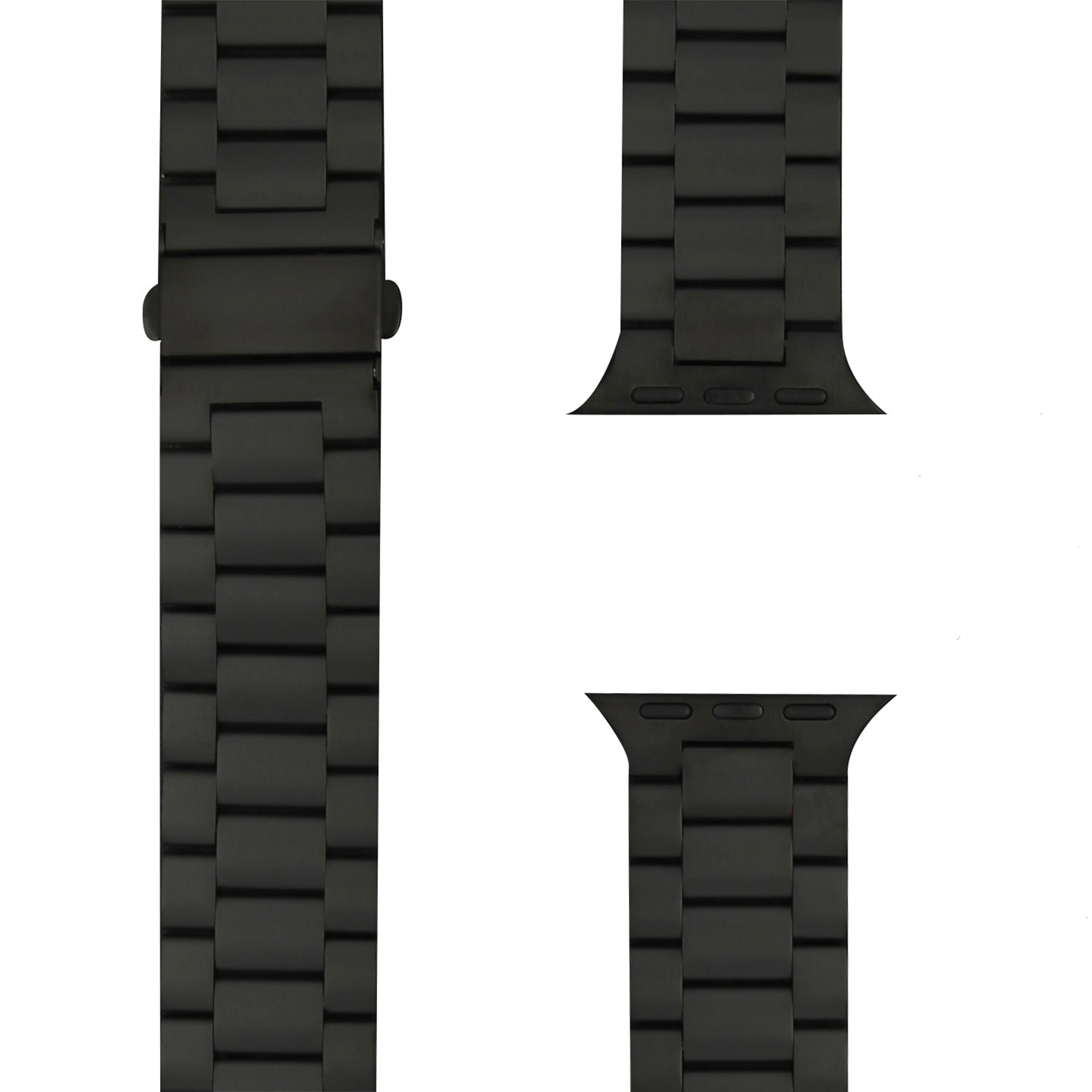 Cinturino a maglie in acciaio con perline per Apple Watch - nero