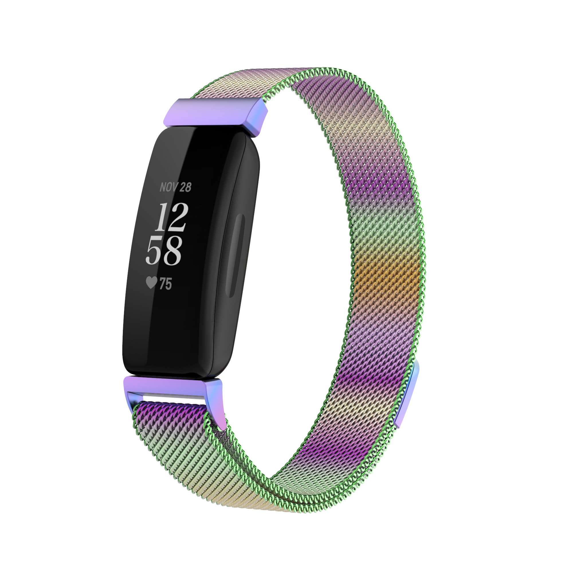 Cinturino loop in maglia milanese per Fitbit Inspire 2 - colorata