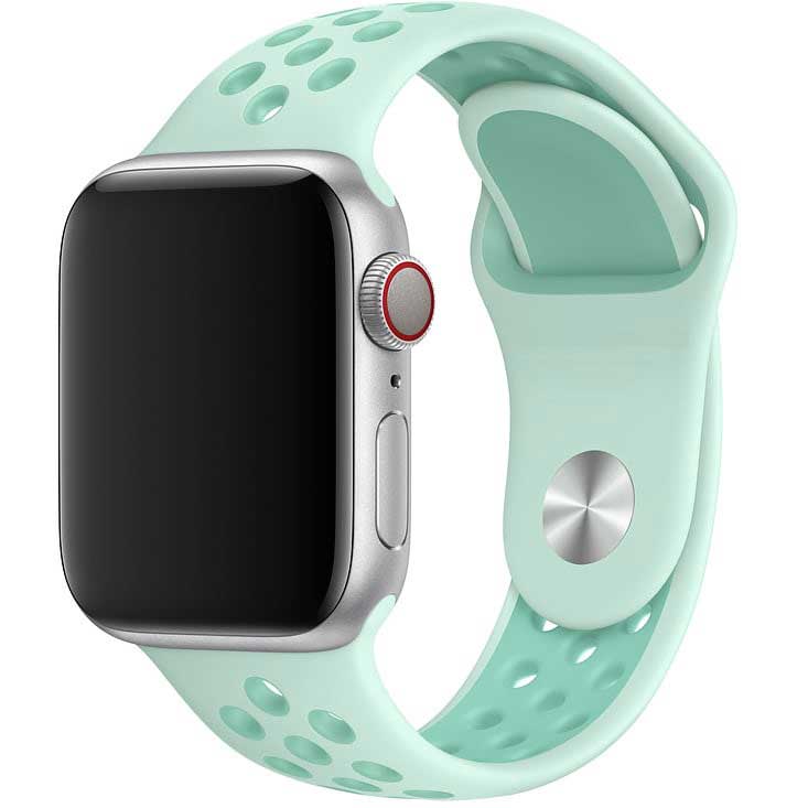 Cinturino doppio sport per Apple Watch - tonalità verde acqua tropical twist