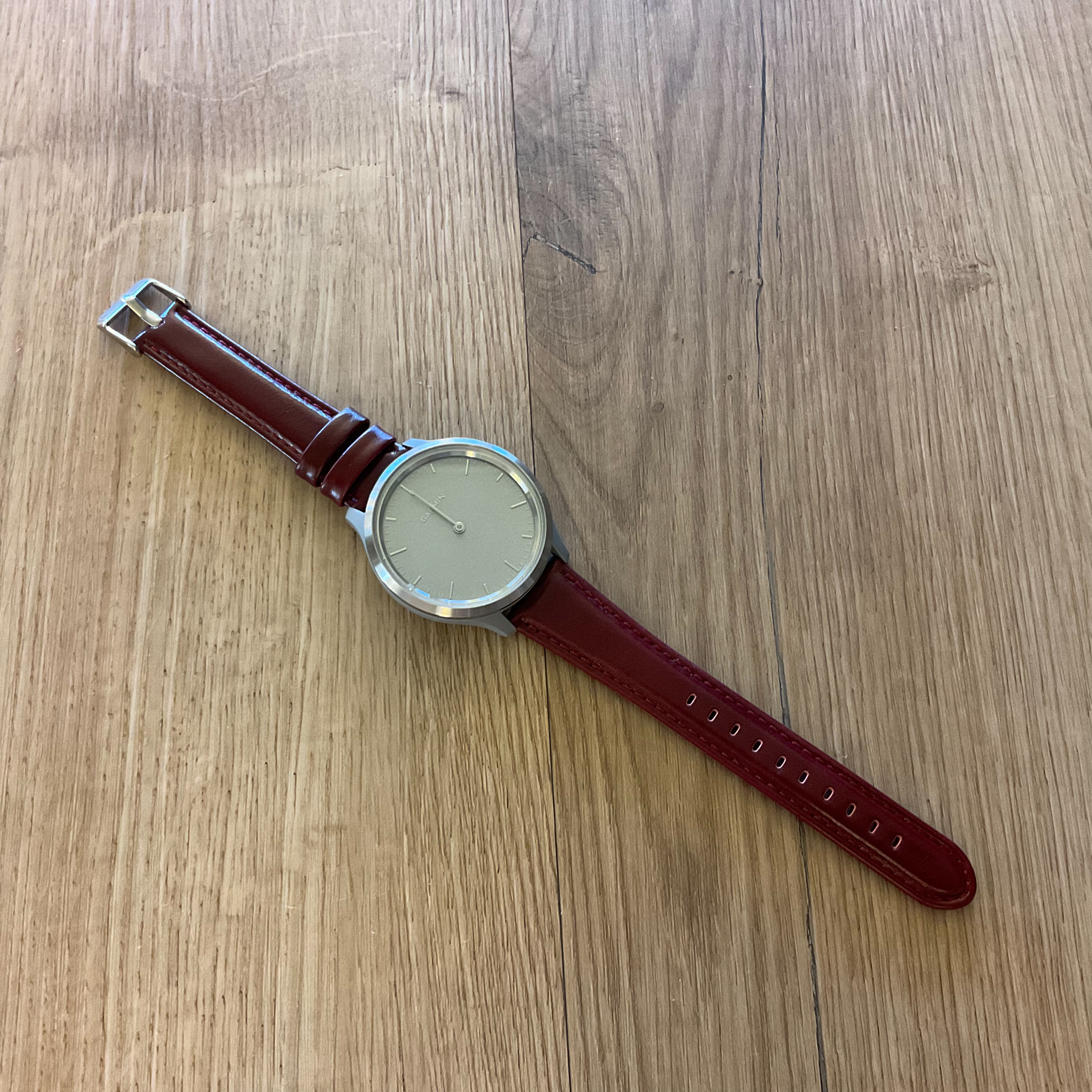 Cinturino in vera pelle per Garmin Vivoactive / Vivomove - marrone scuro