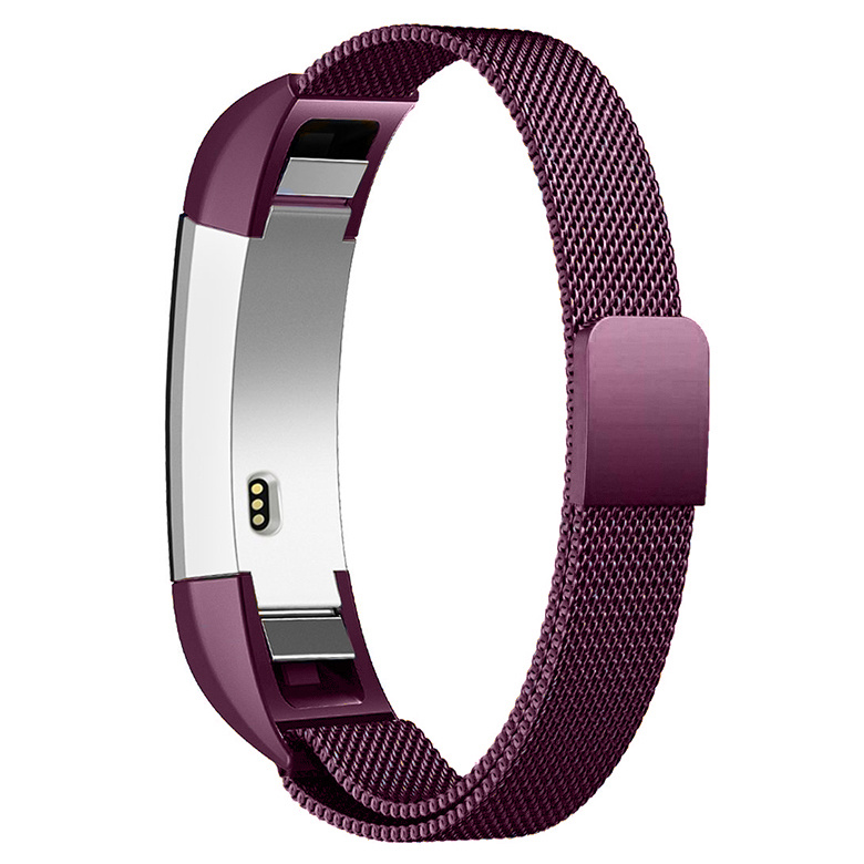 Cinturino loop in maglia milanese per Fitbit Alta - viola
