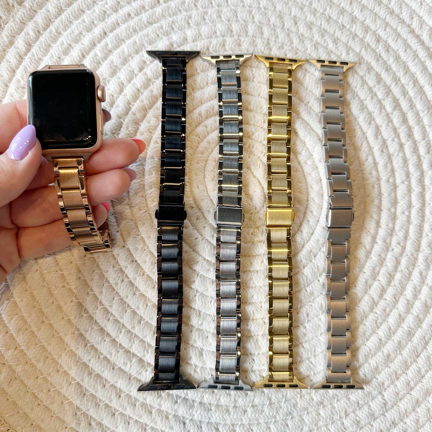 Cinturino a maglie sottili Noor Apple Watch - Galassia