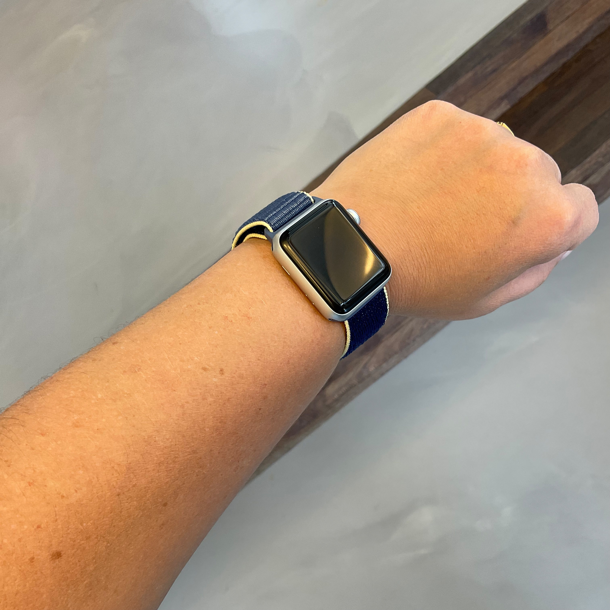 Cinturino nylon sport loop per Apple Watch - Blu Alaska