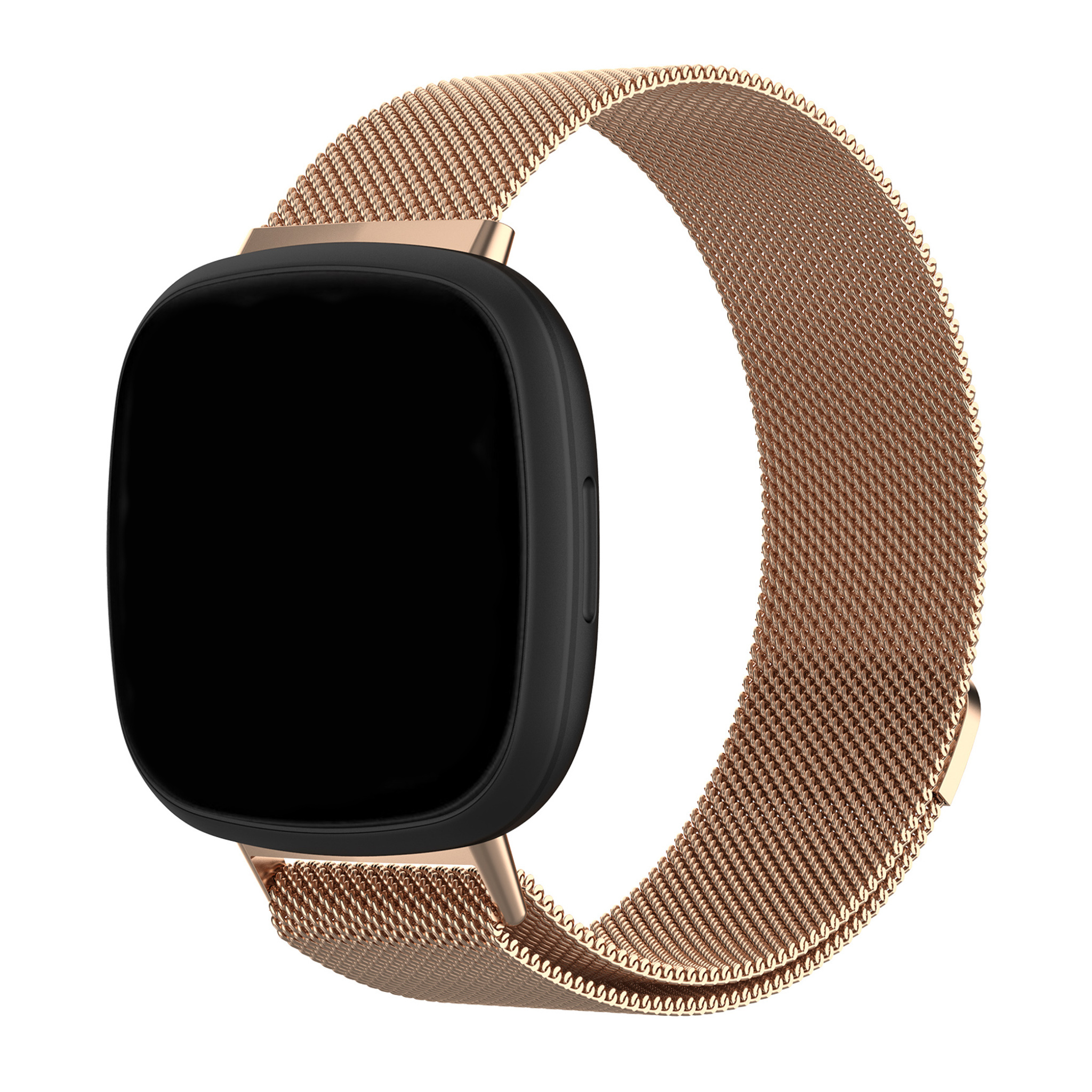 Cinturino loop in maglia milanese per Fitbit Versa 3 / Sense - oro rosa