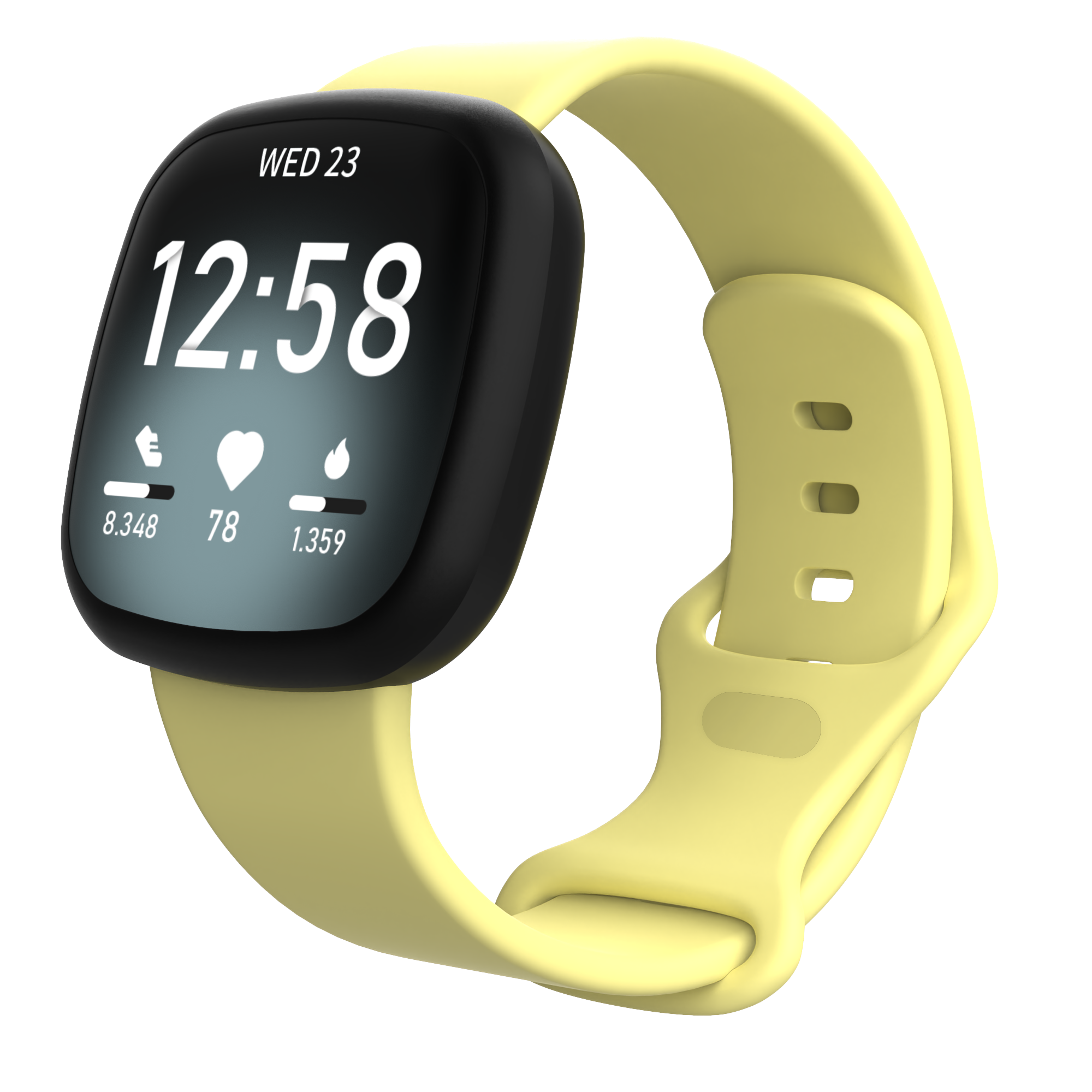 Cinturino sport per Fitbit Versa 3 / Sense - gialla