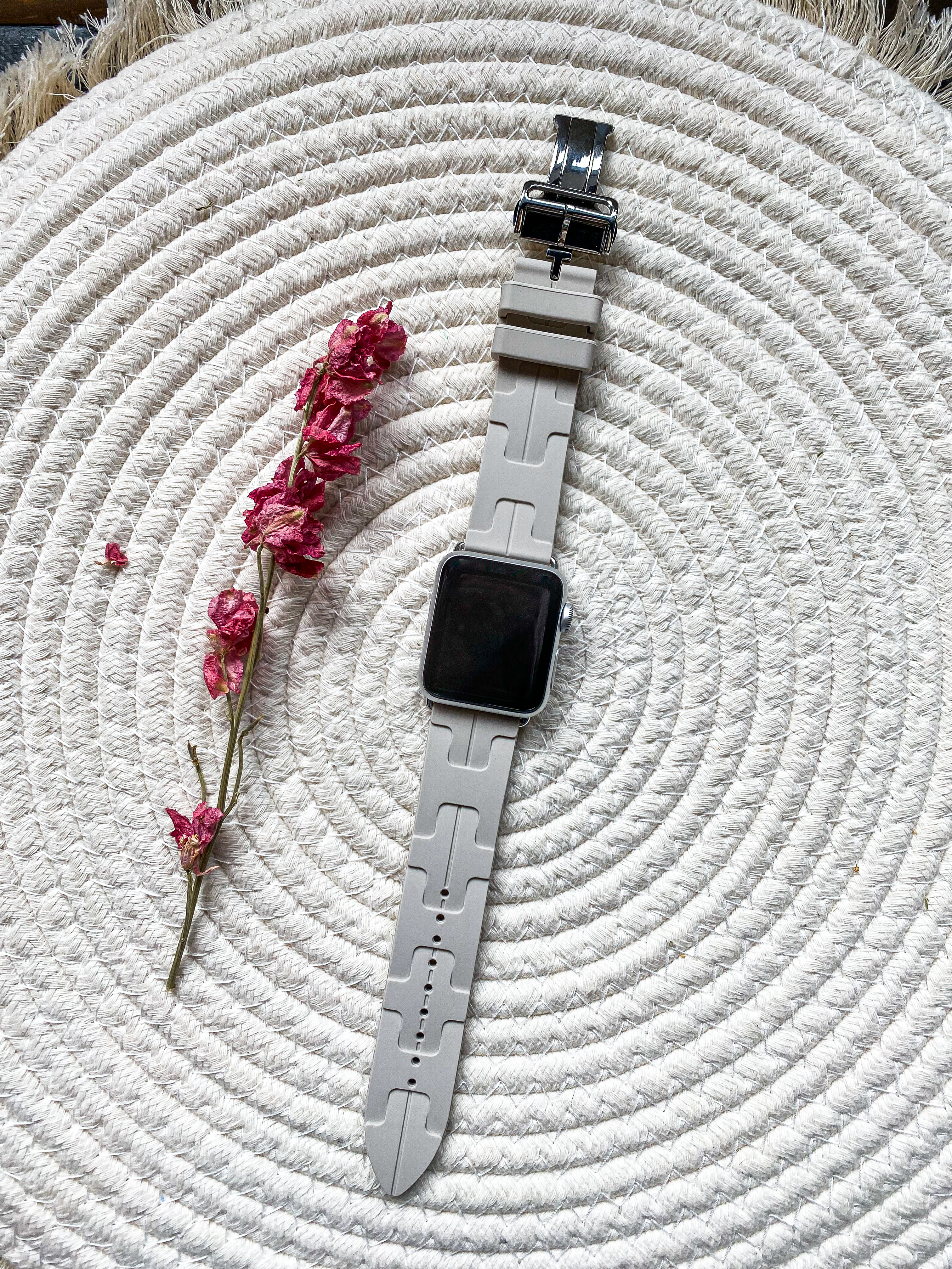 Cinturino sport Hermès simple tour kilim Apple Watch - galassia