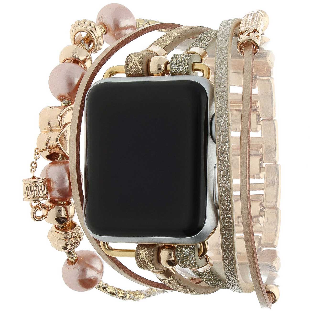 Cinturino gioielli Apple Watch – Liz glitter oro