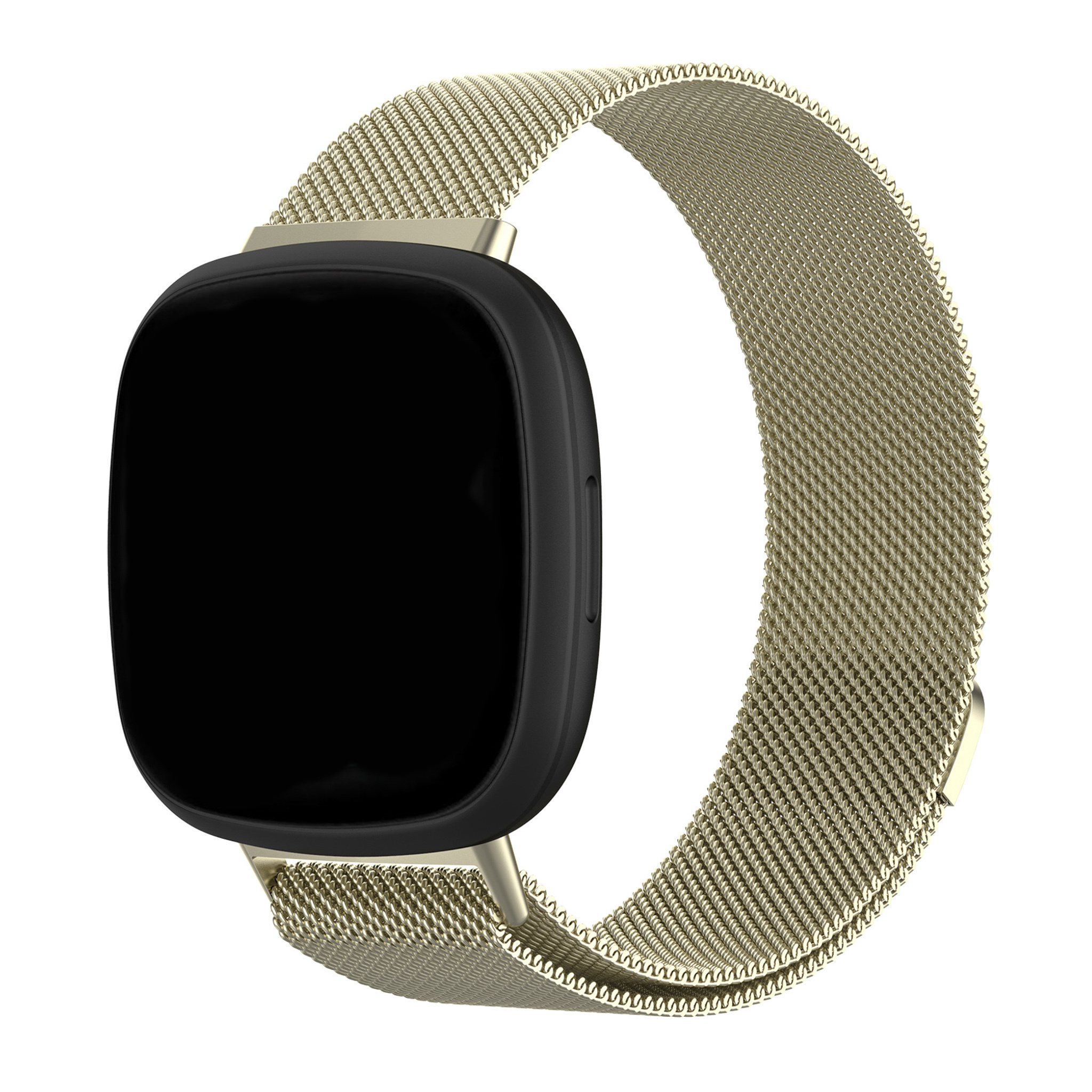 Cinturino loop in maglia milanese per Fitbit Versa 3 / Sense - champagne