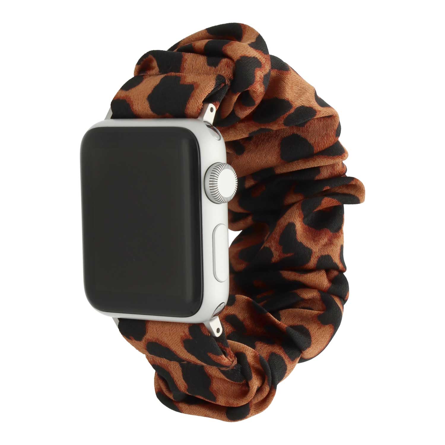 Cinturino elastico in nylon Scrunchie per Apple Watch - Pantera marrone
