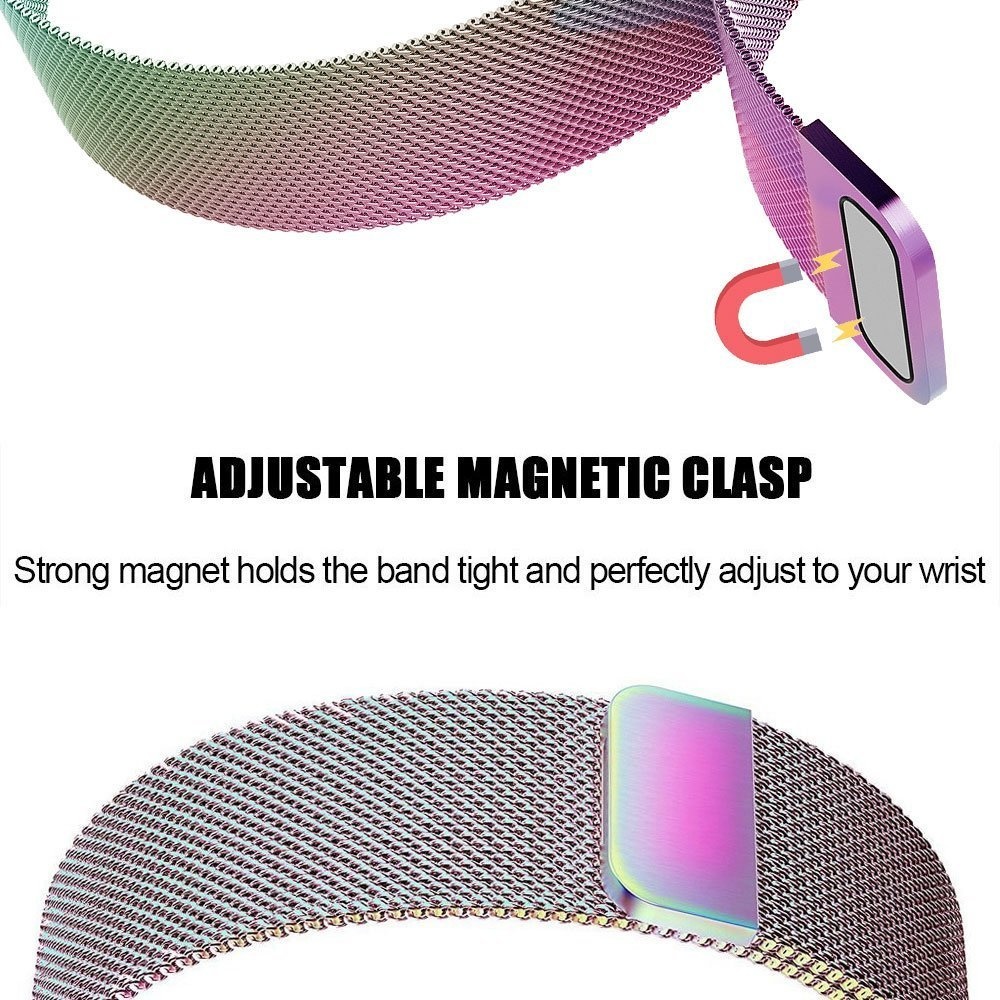 Cinturino loop in maglia milanese per Fitbit Versa - colorata
