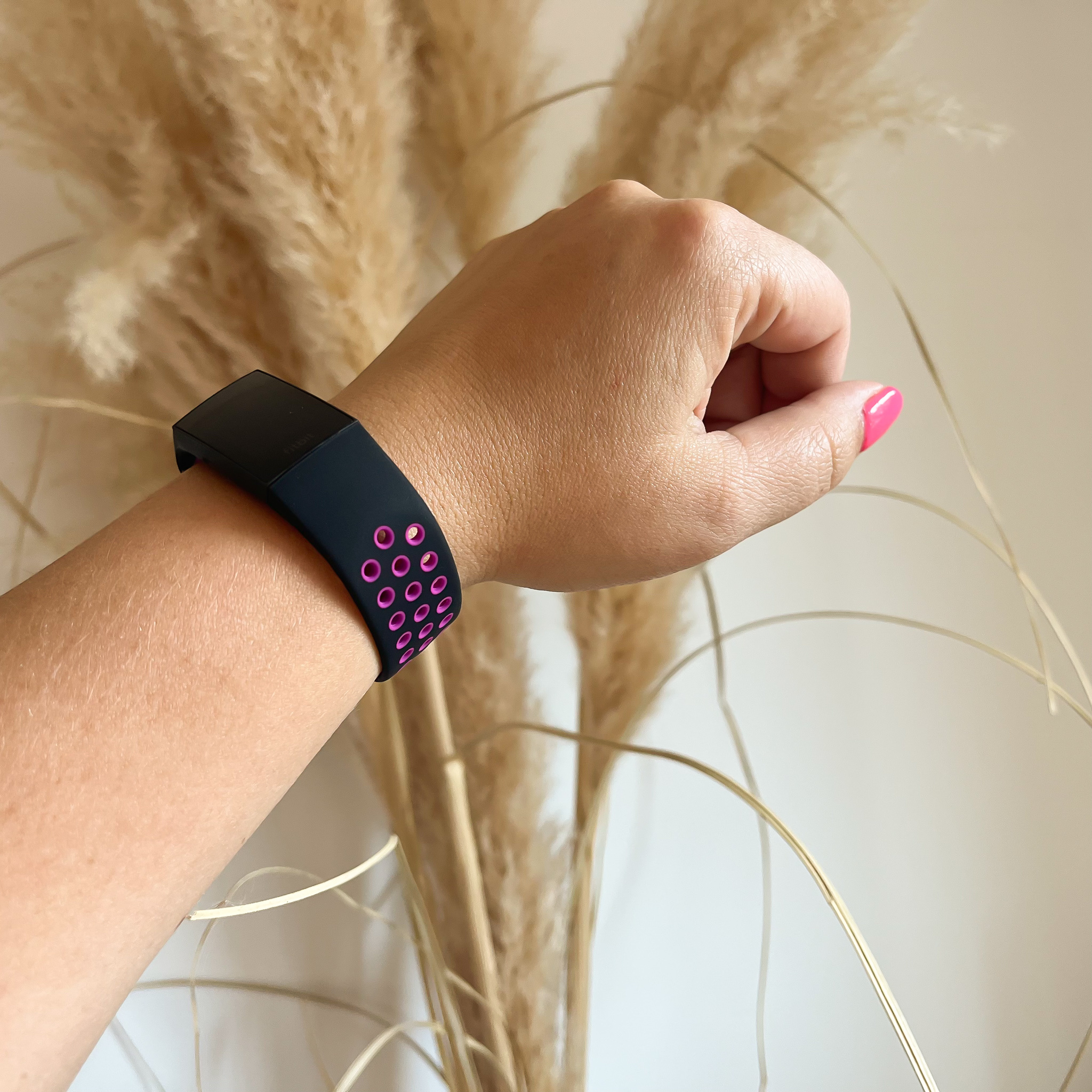 Cinturino doppio sport per Fitbit Charge 3 & 4 - nero viola