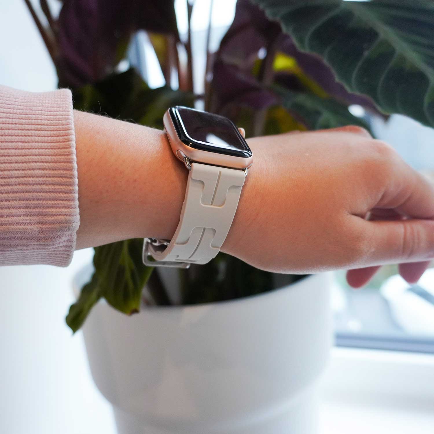 Cinturino sport Hermès simple tour kilim Apple Watch - galassia