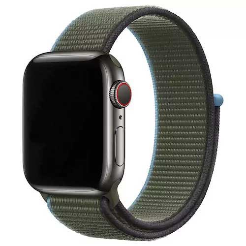 Cinturino nylon sport loop per Apple Watch - verde inverness