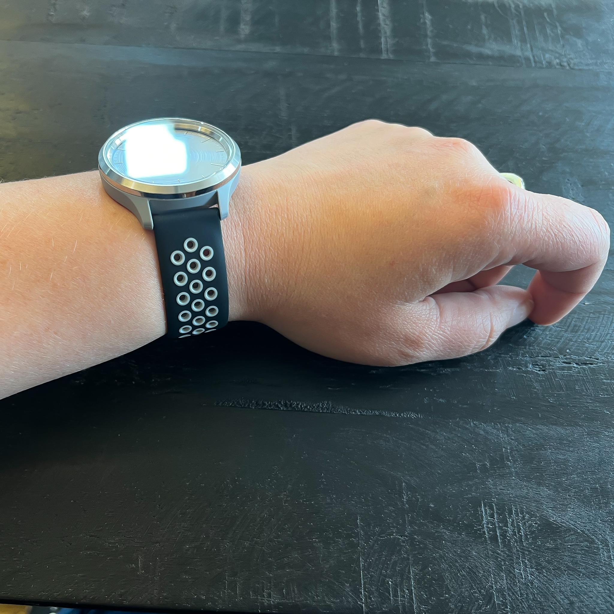 Cinturino doppio sport per Garmin Vivoactive / Vivomove - nero grigio