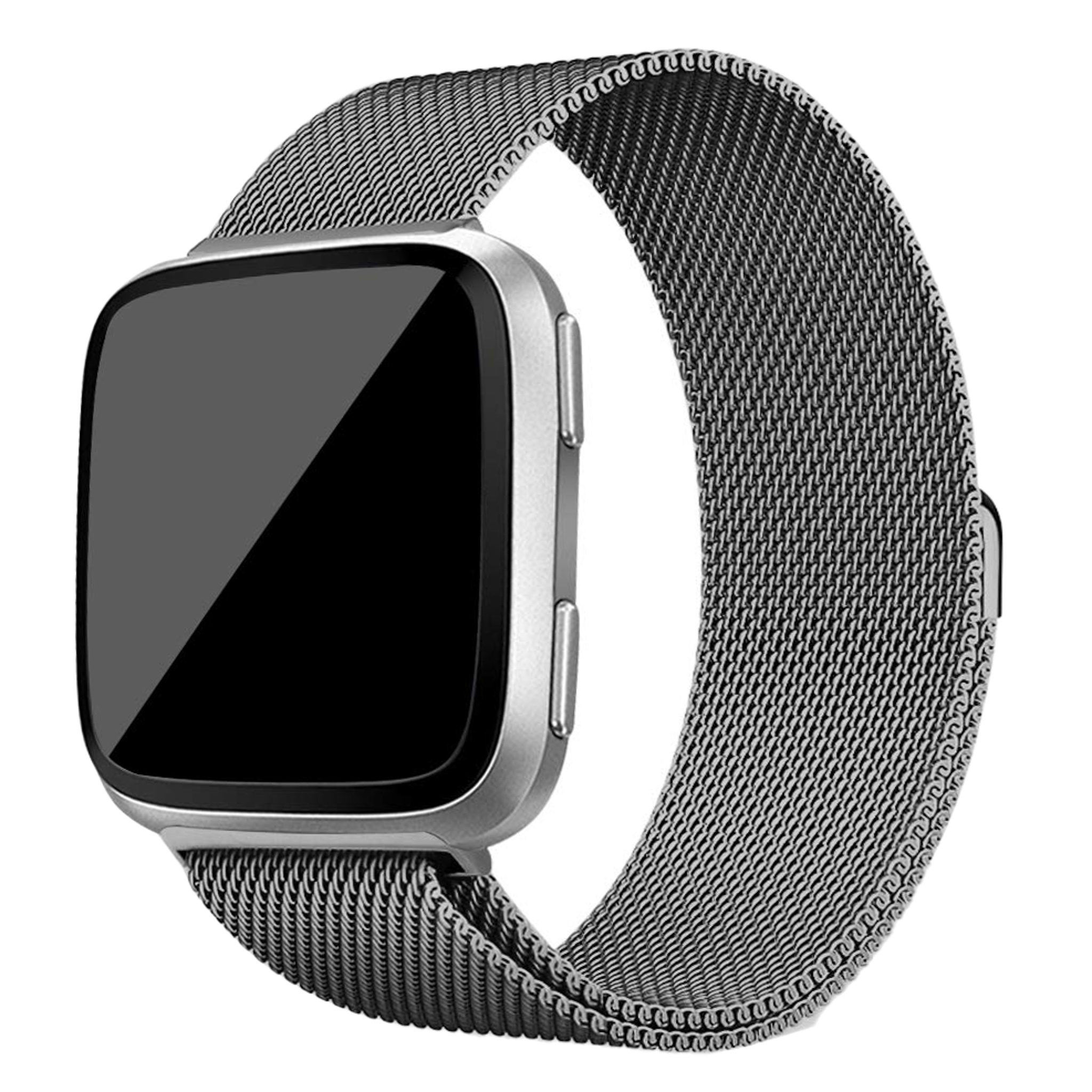 Cinturino loop in maglia milanese per Fitbit Versa - grigio spazio