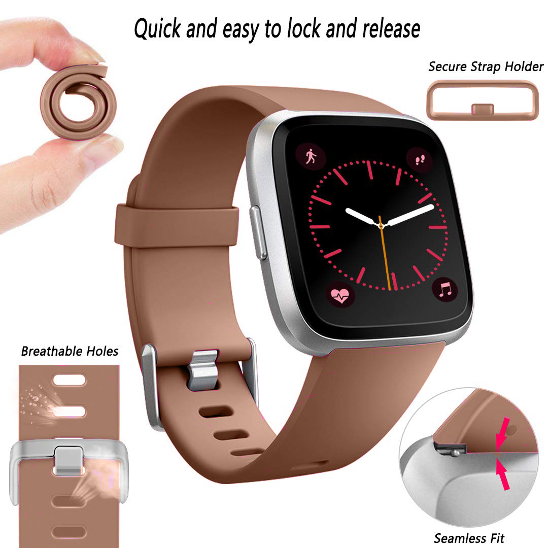 Cinturino sport per Fitbit Versa - marrone