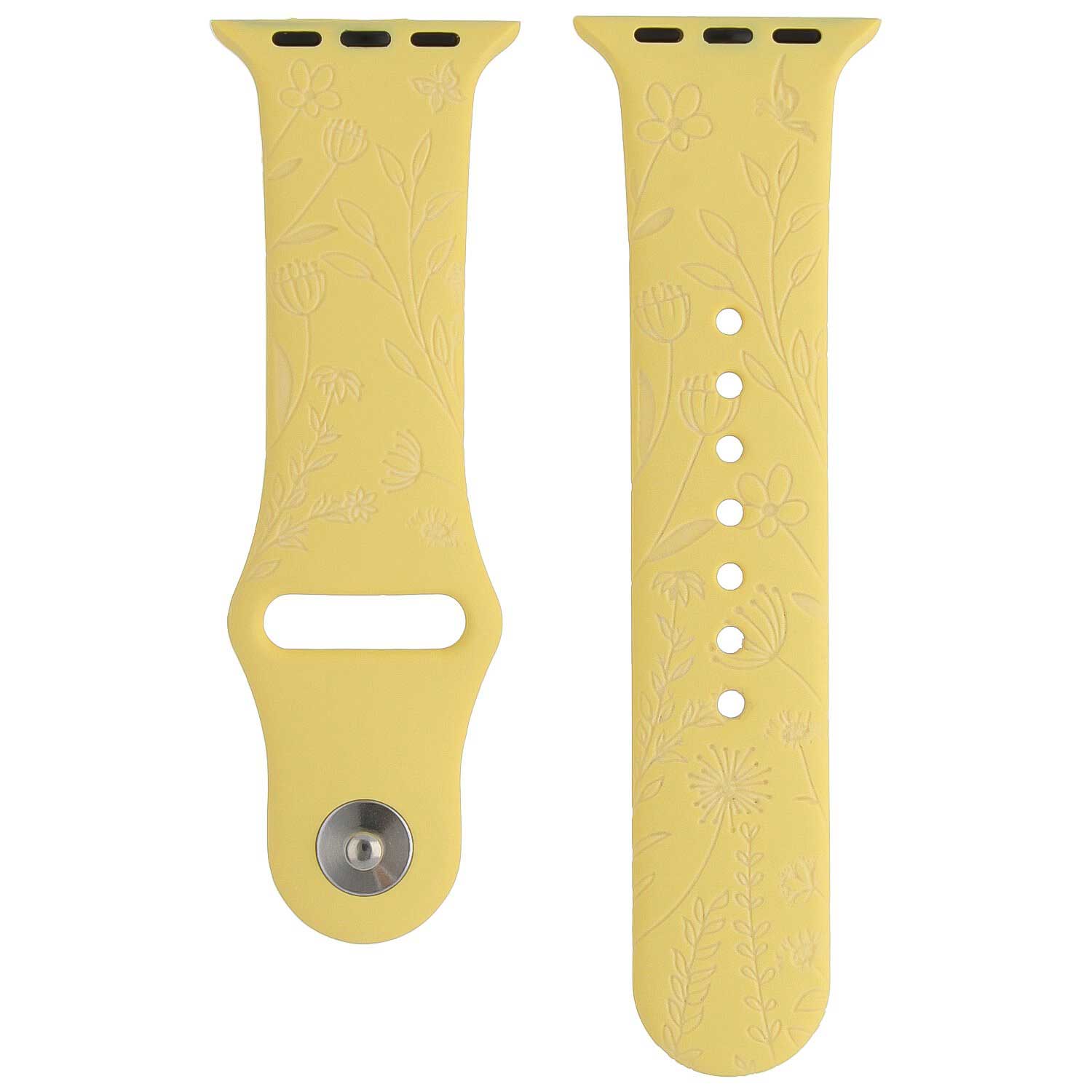 Cinturino sport con stampa per Apple Watch - giallo floreale