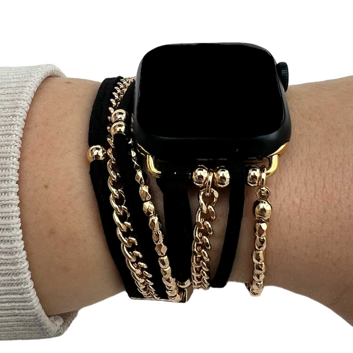 Cinturino gioielli Apple Watch – Nancy oro nero