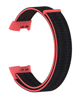 Cinturino in nylon per Fitbit Charge 3 & 4 - rosa nero
