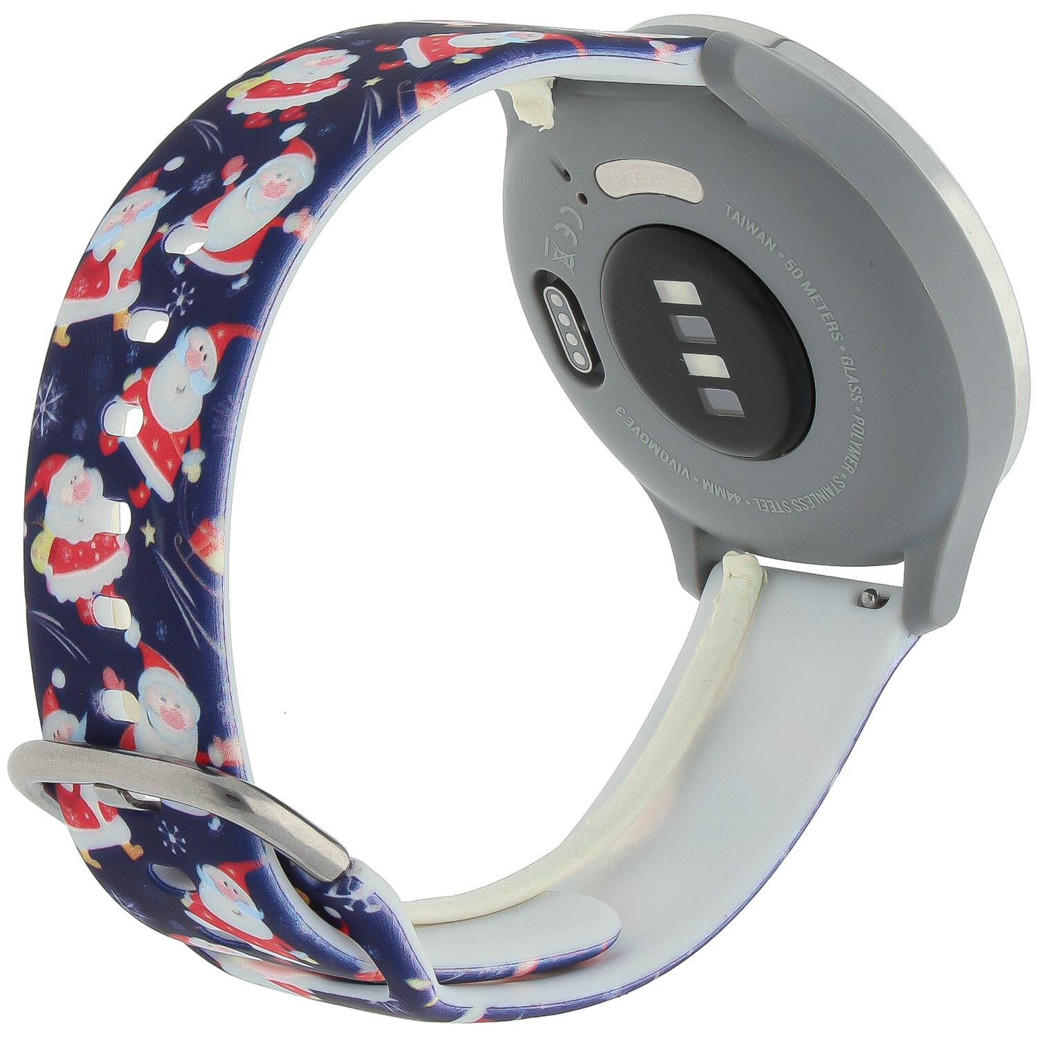 Cinturino sport con stampa per Samsung Galaxy Watch - Pupazzo di neve natalizio blu